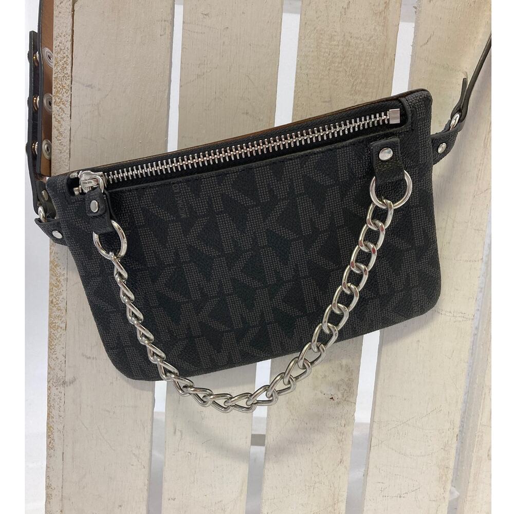 MICHAEL KORS SIGNATURE PRINT SAFFIANO LEATHER FANNY PACK